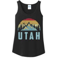 Utah Tee Retro Vintage Mountains Hiking Nature Ladies Essential Tank