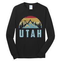 Utah Tee Retro Vintage Mountains Hiking Nature Tall Long Sleeve T-Shirt