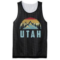 Utah Tee Retro Vintage Mountains Hiking Nature Mesh Reversible Basketball Jersey Tank