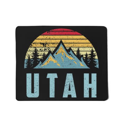 Utah Tee Retro Vintage Mountains Hiking Nature Mousepad