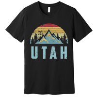 Utah Tee Retro Vintage Mountains Hiking Nature Premium T-Shirt