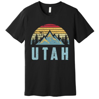 Utah Tee Retro Vintage Mountains Hiking Nature Premium T-Shirt