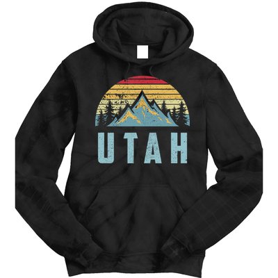 Utah Tee Retro Vintage Mountains Hiking Nature Tie Dye Hoodie