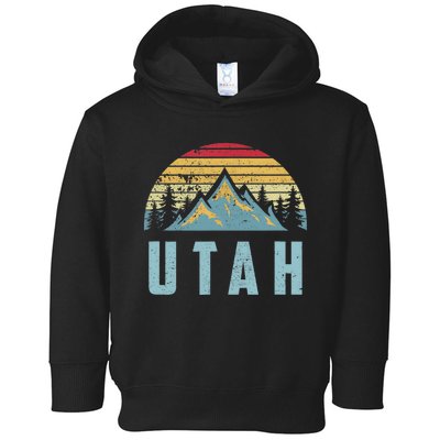 Utah Tee Retro Vintage Mountains Hiking Nature Toddler Hoodie