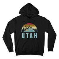 Utah Tee Retro Vintage Mountains Hiking Nature Tall Hoodie