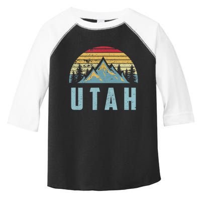 Utah Tee Retro Vintage Mountains Hiking Nature Toddler Fine Jersey T-Shirt