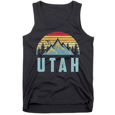 Utah Tee Retro Vintage Mountains Hiking Nature Tank Top