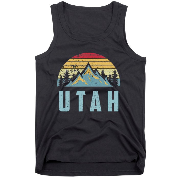 Utah Tee Retro Vintage Mountains Hiking Nature Tank Top