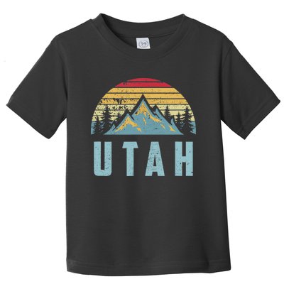 Utah Tee Retro Vintage Mountains Hiking Nature Toddler T-Shirt