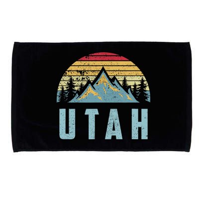 Utah Tee Retro Vintage Mountains Hiking Nature Microfiber Hand Towel