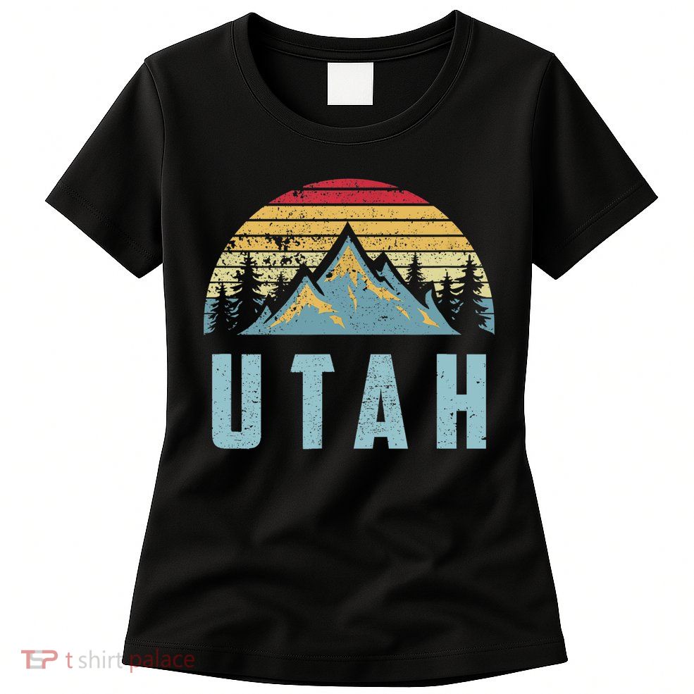 Utah Tee Retro Vintage Mountains Hiking Nature Womens T-Shirt