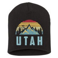 Utah Tee Retro Vintage Mountains Hiking Nature Short Acrylic Beanie