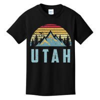 Utah Tee Retro Vintage Mountains Hiking Nature Kids T-Shirt