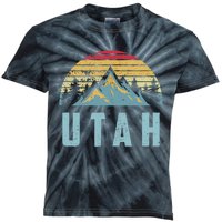 Utah Tee Retro Vintage Mountains Hiking Nature Kids Tie-Dye T-Shirt