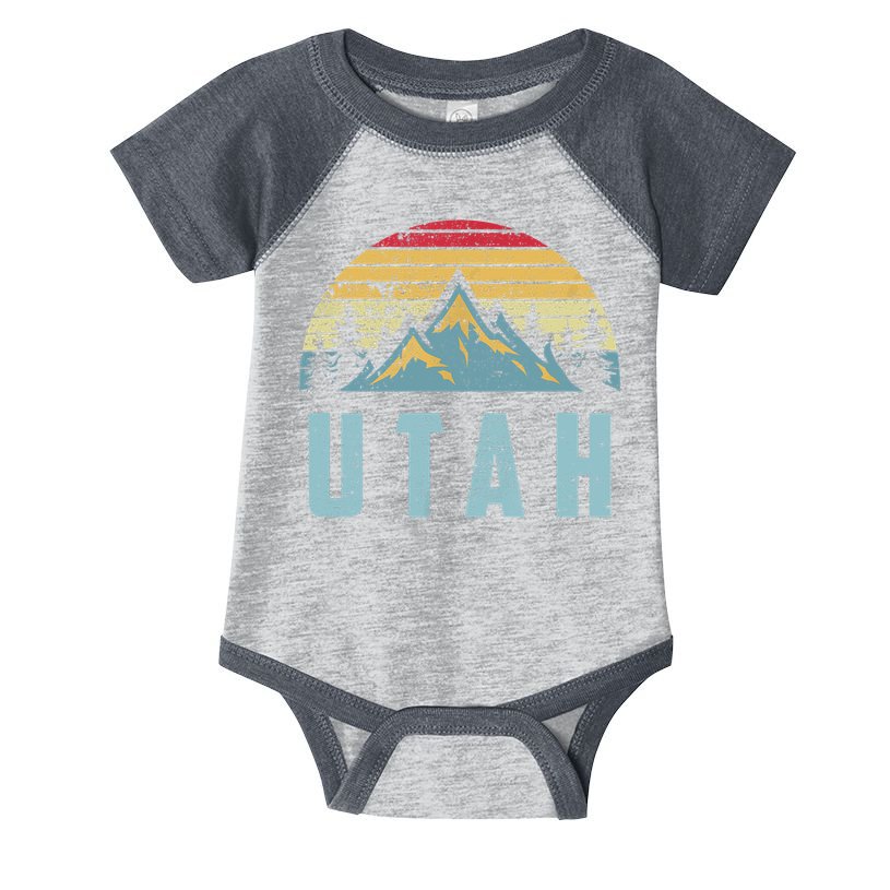 Utah Tee Retro Vintage Mountains Hiking Nature Infant Baby Jersey Bodysuit