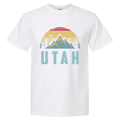 Utah Tee Retro Vintage Mountains Hiking Nature Garment-Dyed Heavyweight T-Shirt