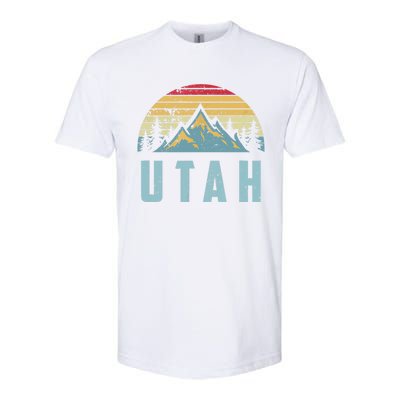 Utah Tee Retro Vintage Mountains Hiking Nature Softstyle® CVC T-Shirt