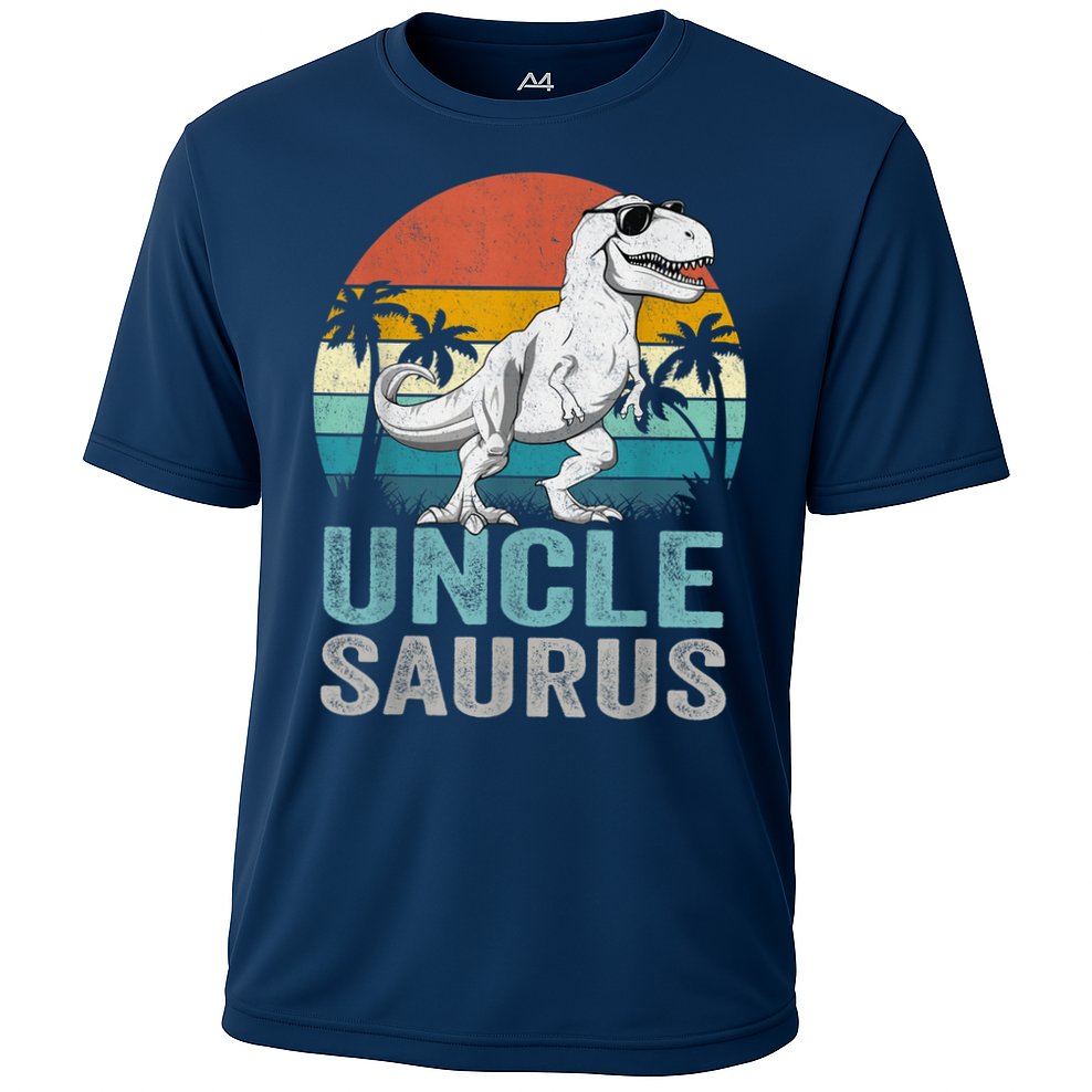 Unclesaurus T Rex Dinosaur Uncle Saurus Family Matching Cooling Performance Crew T-Shirt