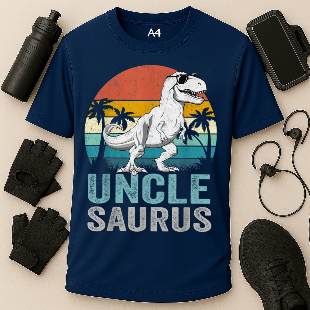 Unclesaurus T Rex Dinosaur Uncle Saurus Family Matching Cooling Performance Crew T-Shirt