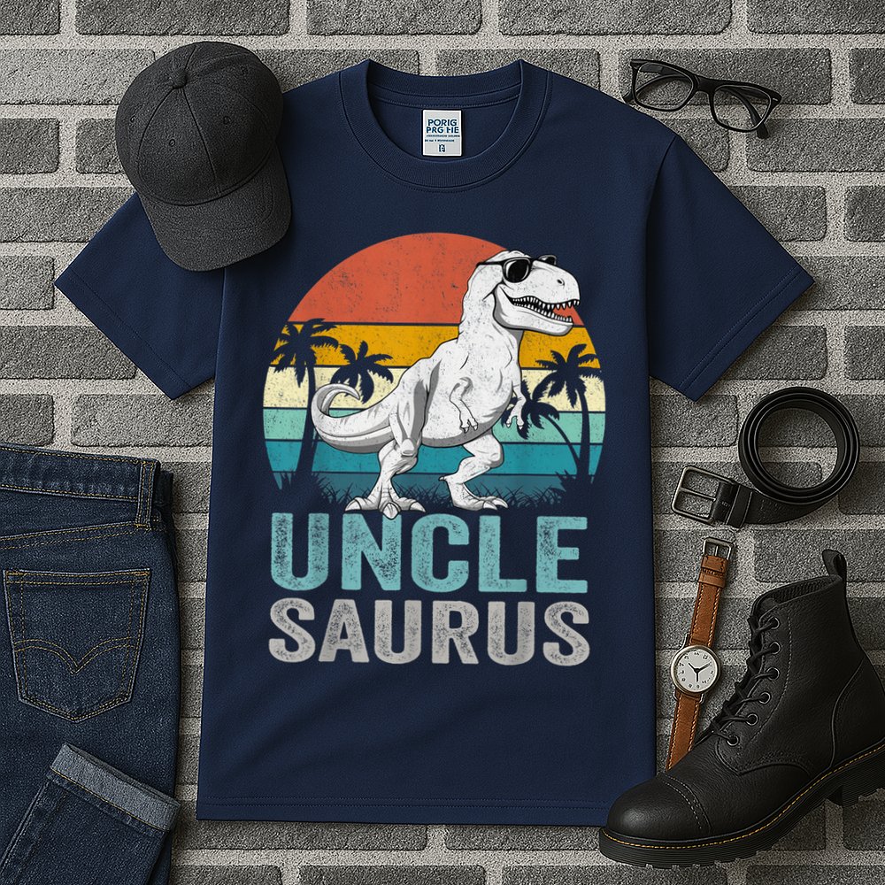 Unclesaurus T Rex Dinosaur Uncle Saurus Family Matching Tall T-Shirt