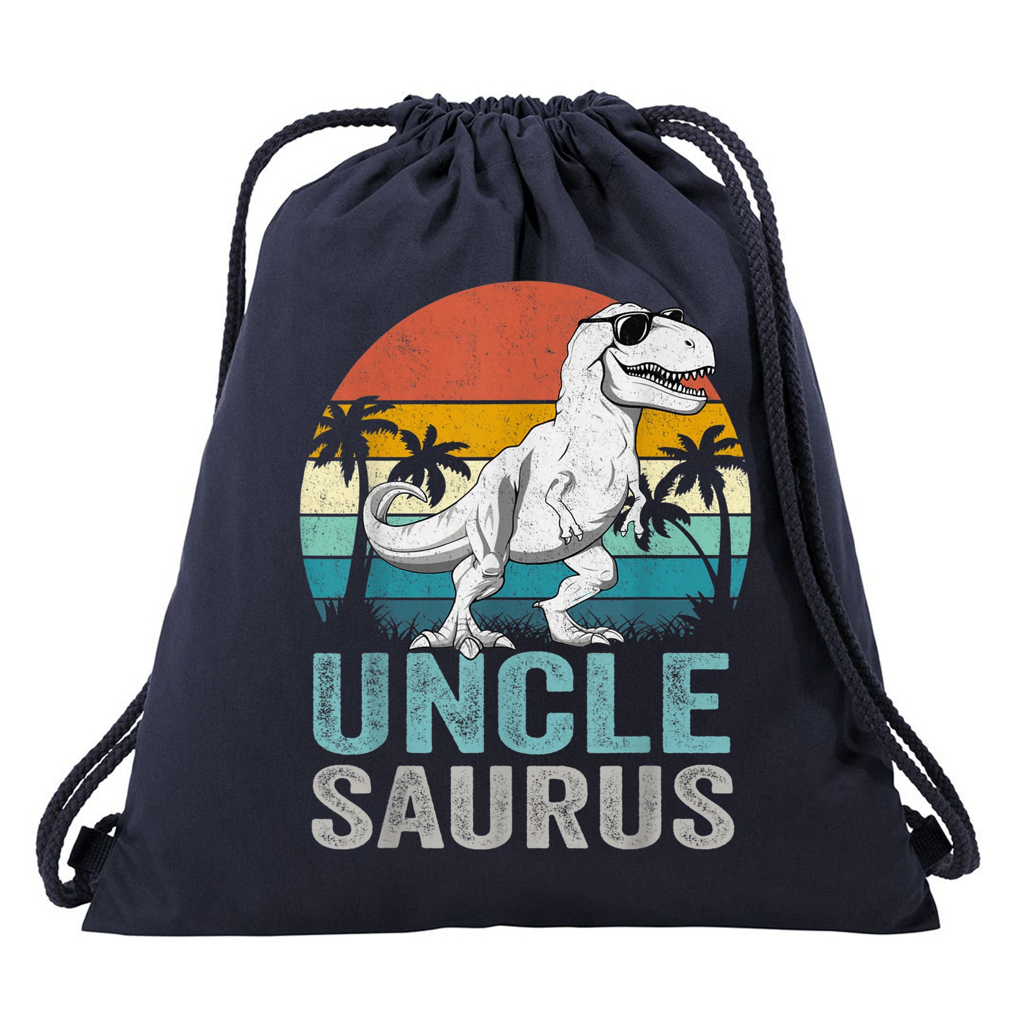Unclesaurus T Rex Dinosaur Uncle Saurus Family Matching Drawstring Bag