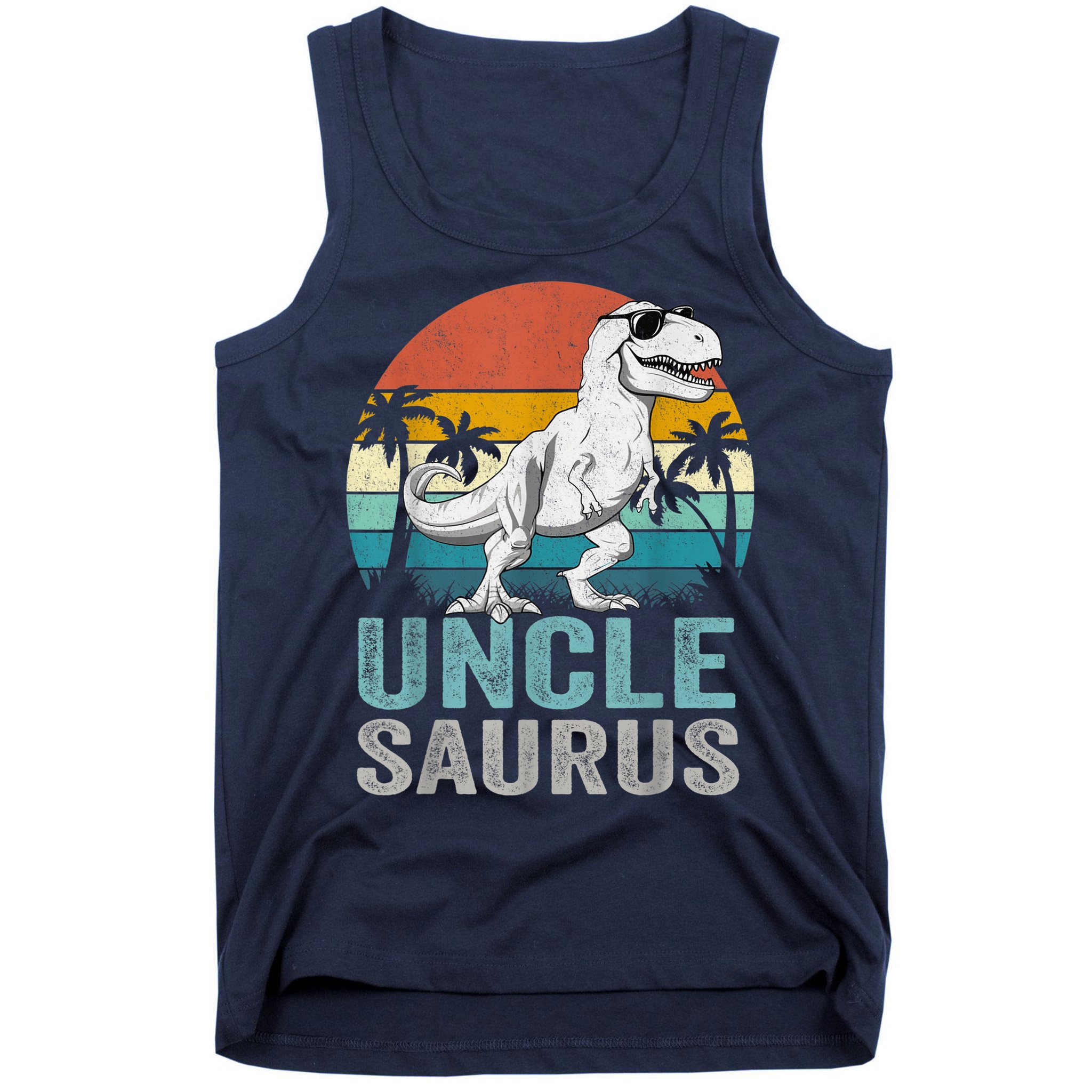 Unclesaurus T Rex Dinosaur Uncle Saurus Family Matching Tank Top