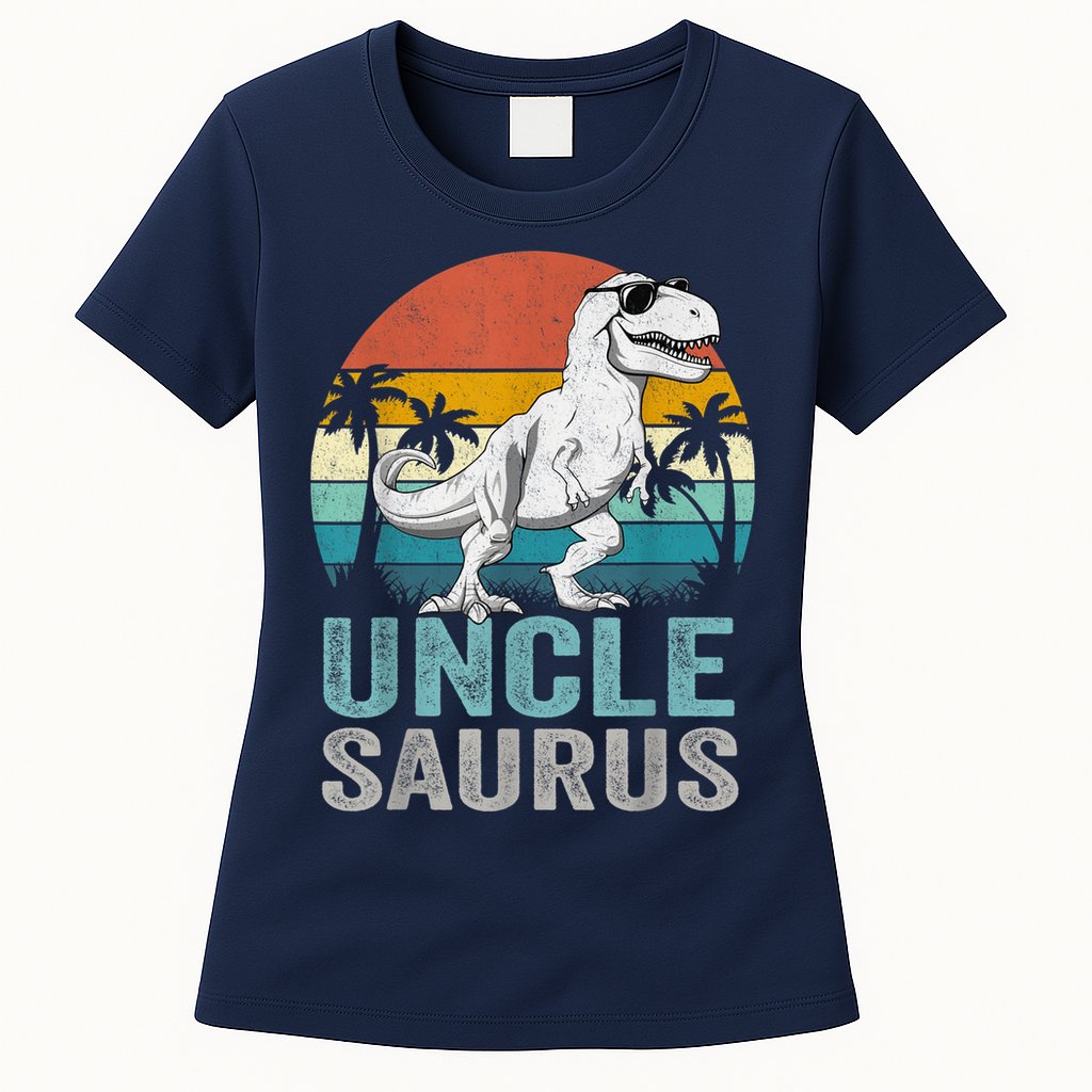 Unclesaurus T Rex Dinosaur Uncle Saurus Family Matching Womens T-Shirt