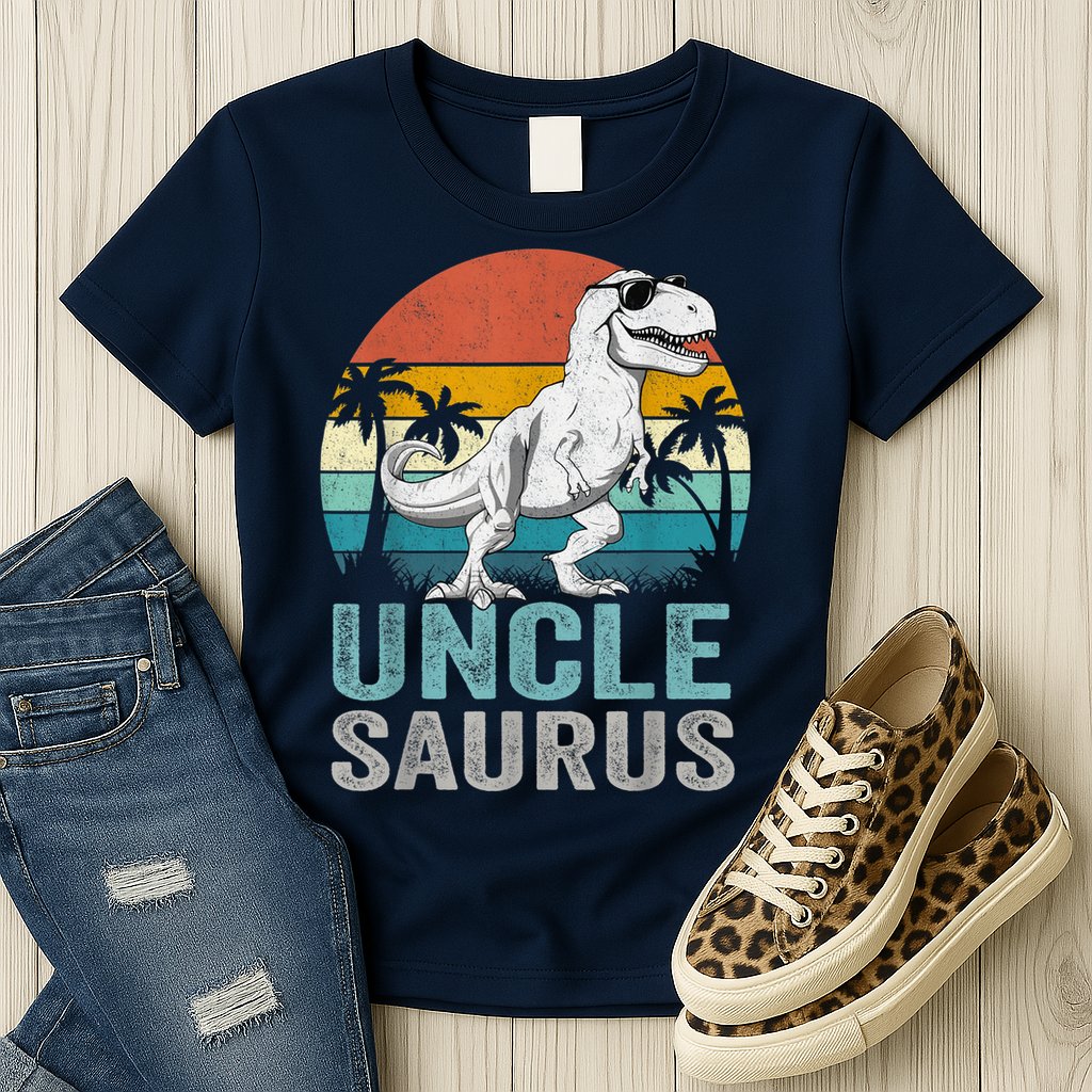 Unclesaurus T Rex Dinosaur Uncle Saurus Family Matching Womens T-Shirt