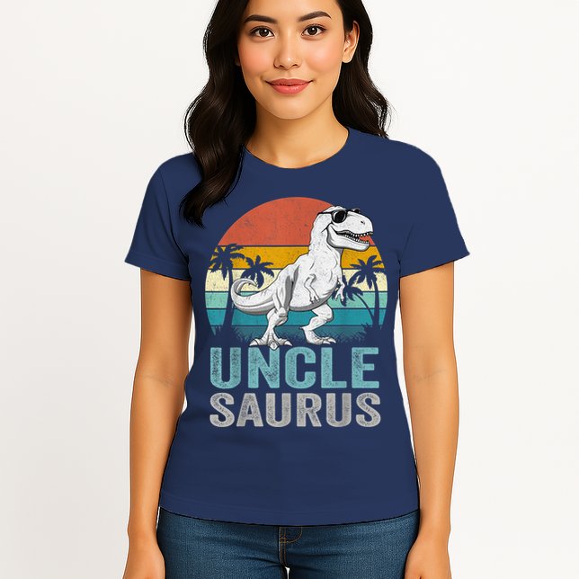 Unclesaurus T Rex Dinosaur Uncle Saurus Family Matching Womens T-Shirt