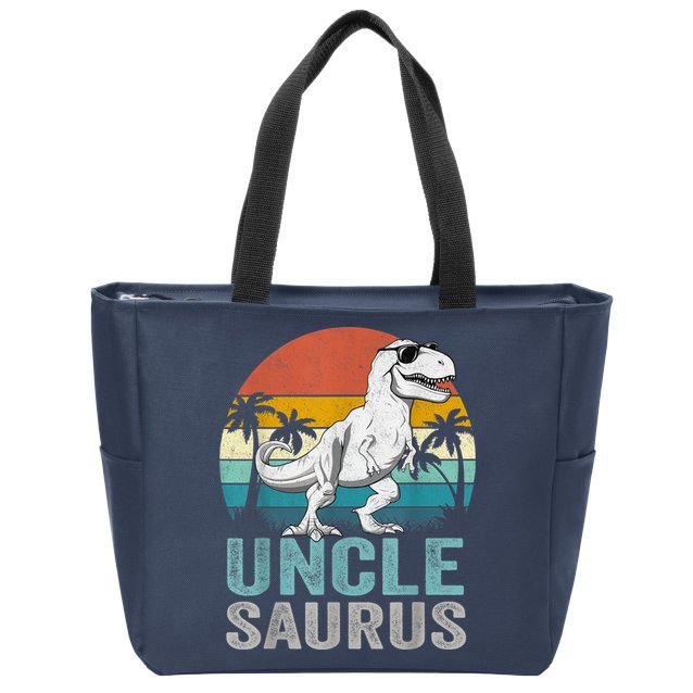 Unclesaurus T Rex Dinosaur Uncle Saurus Family Matching Zip Tote Bag