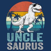Unclesaurus T Rex Dinosaur Uncle Saurus Family Matching Zip Tote Bag