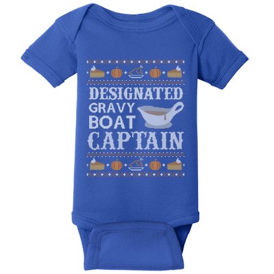 Ugly Thanksgiving Sweater Gravy Boat Captain Gift Baby Bodysuit