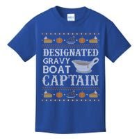 Ugly Thanksgiving Sweater Gravy Boat Captain Gift Kids T-Shirt