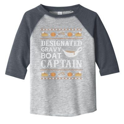 Ugly Thanksgiving Sweater Gravy Boat Captain Gift Toddler Fine Jersey T-Shirt