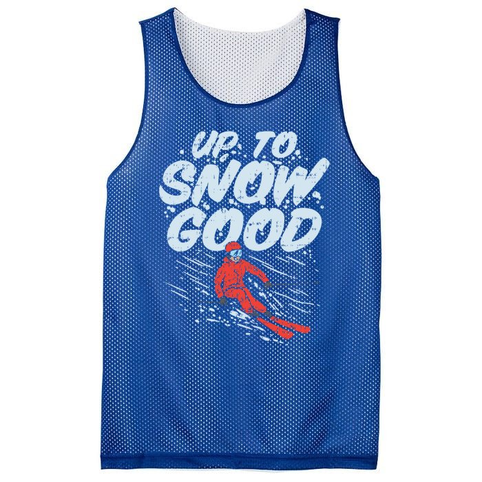 Up To Snow Good Funny Ski Gift Skiing Funny Gift Skiing Gift Mesh Reversible Basketball Jersey Tank