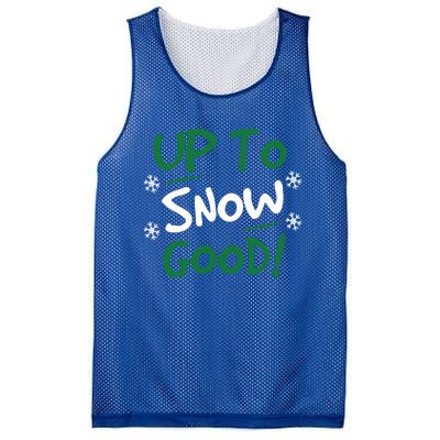 Up To Snow Good Funny Christmas Gift Mesh Reversible Basketball Jersey Tank