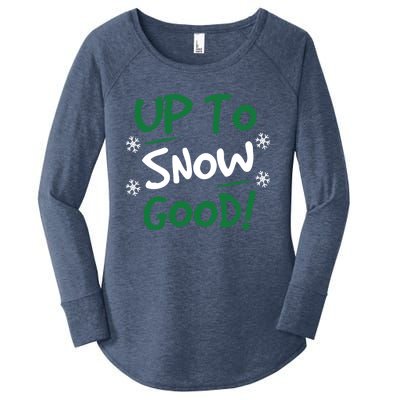 Up To Snow Good Funny Christmas Gift Women's Perfect Tri Tunic Long Sleeve Shirt