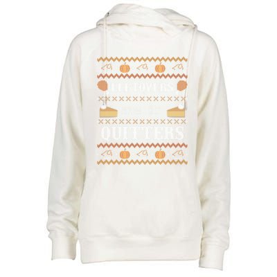 Ugly Thanksgiving Sweater Leftovers For Quitters Cool Gift Cool Gift Womens Funnel Neck Pullover Hood