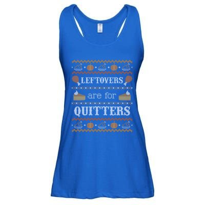 Ugly Thanksgiving Sweater Leftovers For Quitters Cool Gift Cool Gift Ladies Essential Flowy Tank