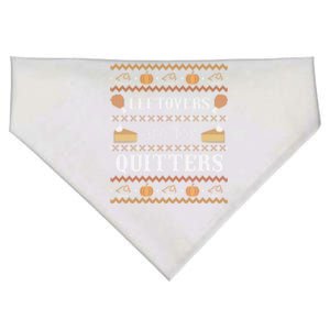 Ugly Thanksgiving Sweater Leftovers For Quitters Cool Gift Cool Gift USA-Made Doggie Bandana