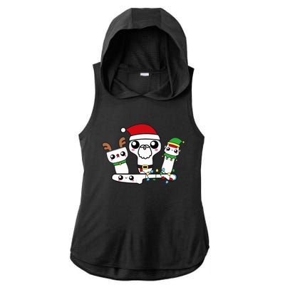 Ultrasound Tech Sonographer Radiology Sonography Christmas  Ladies PosiCharge Tri-Blend Wicking Draft Hoodie Tank