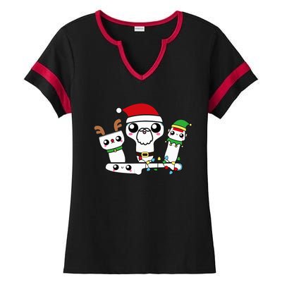 Ultrasound Tech Sonographer Radiology Sonography Christmas  Ladies Halftime Notch Neck Tee