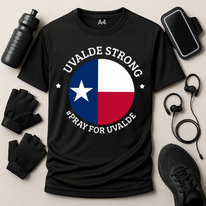 Uvalde Texas Strong Protect Kids Not Guns Cooling Performance Crew T-Shirt