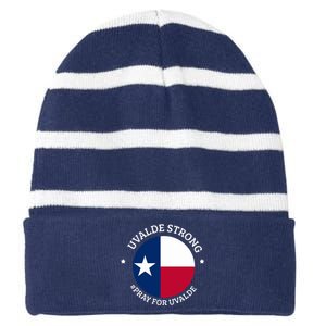 Uvalde Texas Strong Protect Kids Not Guns Striped Beanie with Solid Band