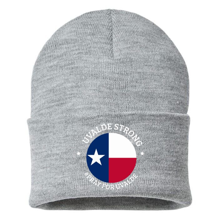 Uvalde Texas Strong Protect Kids Not Guns Sustainable Knit Beanie