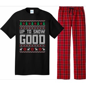 Up To Snow Good Ugly Christmas Funny Holiday Xmas Gift Pajama Set