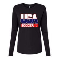 Usa Team Soccer American Womens Cotton Relaxed Long Sleeve T-Shirt