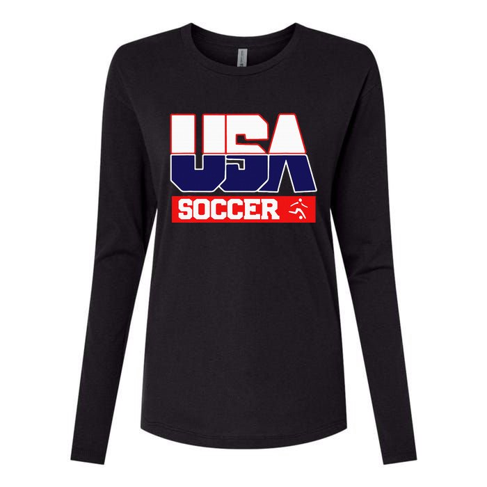 Usa Team Soccer American Womens Cotton Relaxed Long Sleeve T-Shirt