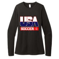 Usa Team Soccer American Womens CVC Long Sleeve Shirt