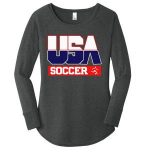 Usa Team Soccer American Women's Perfect Tri Tunic Long Sleeve Shirt